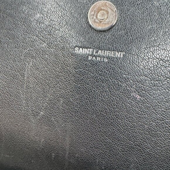 Saint Laurent Black Calfskin Silver Studded Clutch CB801 – Rare & Authentic - Picture 7 of 17